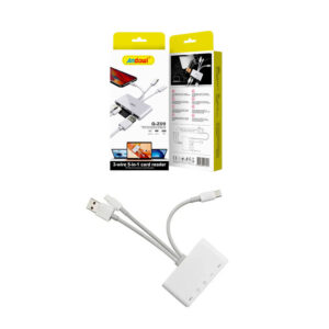 Andowl 5 σε 1 Lightning+Type C+USB A Card Reader με 3 Καλώδια Andowl Q-Z09 – 3-wire  5 in 1 card reader Q-Z09 075653