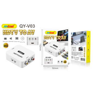 Andowl Μετατροπέας HDTV female σε AV QY-V03 – HDTV to AV Converter 075706