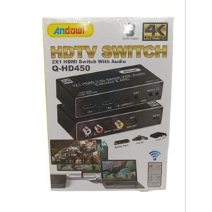 HDMI SWITCH 2X1 ΜΕ AUDIO ANDOWL Q-HD450