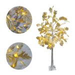 Led Φωτιζόμενο Δέντρο Λευκό με Μπεζ Φύλλα 180cm – Led Beige Tree 064003