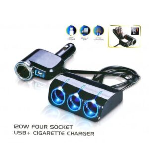 OLESSON Φορτιστής αναπτήρα αυτοκινήτου USB 12-24V 120w – Four socket USB & cigaretter charger NO.1528 z698300