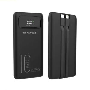 Powerbank – 10.000mah –  P168K – 22.5W – AWEI – 888551 – Black