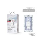 Tranyoo Φορτιστής με καλώδιο micro 2USB V60 2.4A – Charger 2USB Fast 20932