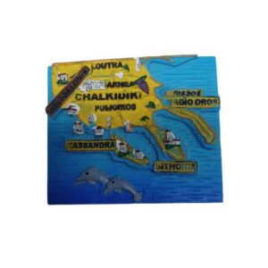 Tουριστικό μαγνητάκι Souvenir – Σετ 12pcs – Resin Magnet – Halkidiki – 678096