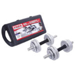 York Fitness Αλτήρες Σετ 2x 7.5kg σε Βαλιτσάκι – Chrome Dumbell Set 15gr 42076