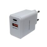 Αντάπτορας φόρτισης Fast Charge με 2 θύρες USB-A & Type-C – 18W – CX-54 – 110204