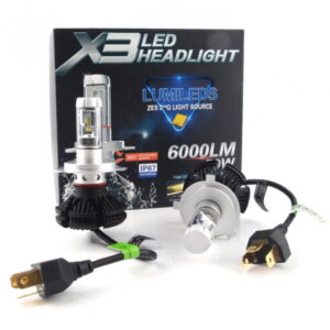 Λάμπα αυτοκινήτου H4 Ψυχρό Λευκό – X3 LED Headlight 6000LM 50W H4 4300029