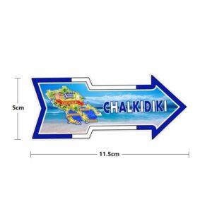 Μαγνητάκι ψυγείου σουβενίρ Chalkidiki 12τεμ – Metallic fridge magnet Chalkidiki z790105