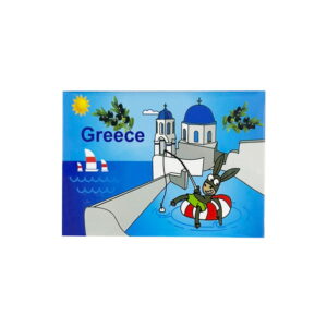 Μαγνητάκι ψυγείου σουβενίρ Greece 12τεμ – Metallic fridge magnet Greece 0105052