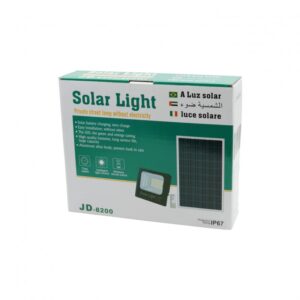 ΠΡΟΒΟΛΕΑΣ ΣΕΤ ΜΕ ΠΑΝΕΛ SOLAR 100W 6500K IP67 GE-JD-8800