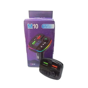 Πομπός αυτοκινήτου φορτιστής M10 RGB 7χρώματα – Wireless car kit 68218