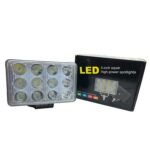 Προβολέας αυτοκινήτου 36W 12LED – 5 INCH  SQUAR HIGH POWER SPOLIGHTS 10-80V DC 39082