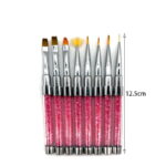 Σετ πινέλα νυχίων 8τμχ – Nail brushes 8pcs 3666