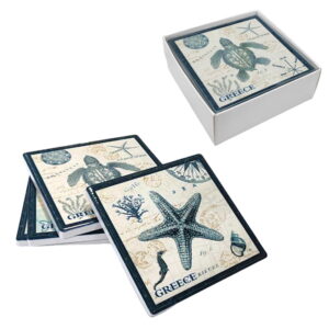 Σετ σουβέρ Greece 4τμχ – Coaster set 4pcs 026042