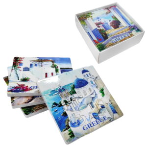 Σετ σουβέρ Greece 4τμχ – Coaster set 4pcs 026040