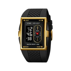 Ψηφιακό/αναλογικό ρολόι χειρός – Skmei – 2213 – Black/Gold/Black