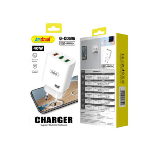 Andowl Φορτιστής με 3 θύρες USB 40W Q-CD696 – Charger 075794