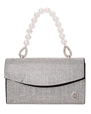 Τσάντα φάκελος clutch JH2210 – Ασπρο/Μαύρο BAG TO BAG