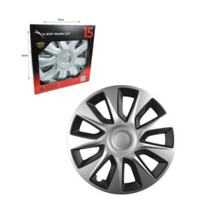 Versaco Σετ Τάσια Αυτοκινήτου 4τμχ 15" Ασημί – Wheel Covers 10654