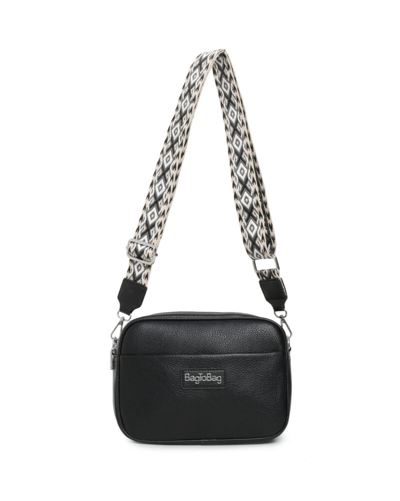 Τσάντα χιαστί WH8008 – Μαύρο BAG TO BAG