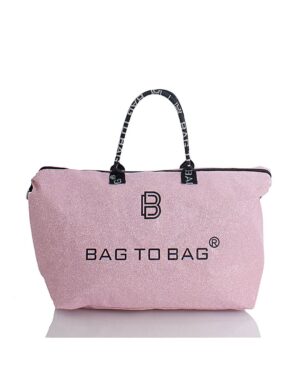 Τσάντα ώμου- σάκος με Glitter – DD441 – Ρόζ BAG TO BAG