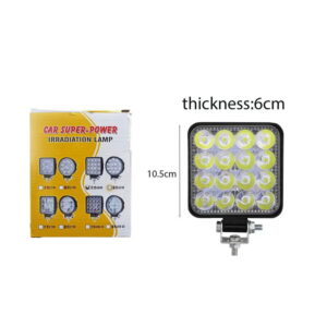 Προβολέας αυτοκινήτου Τετράγωνο 16LED 48W 6.5cm – Car Super-power Square LED 4300089